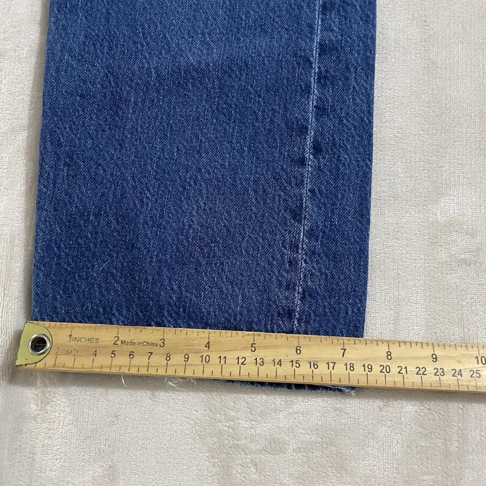 Aeropostale Jeans Womens Size 000 90s Baggy Blue Denim Medium Wash‎ Button Fly